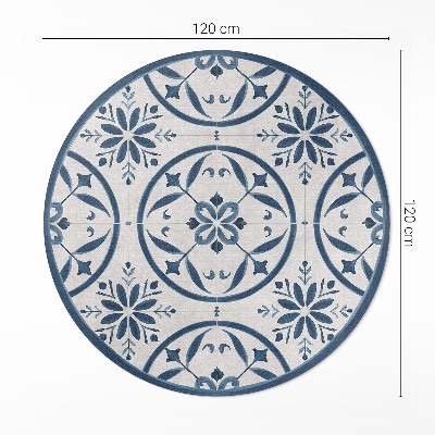 Runder pvc teppich Feine Fliesen im portugiesischen Vintage-Stil