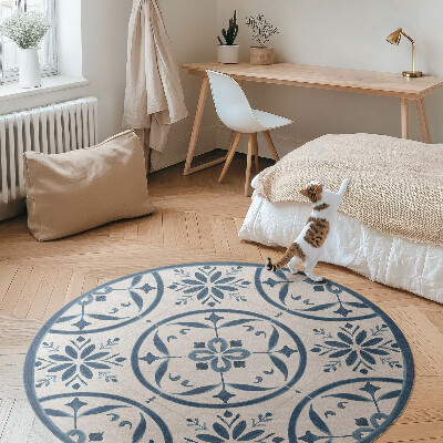 Runder pvc teppich Feine Fliesen im portugiesischen Vintage-Stil