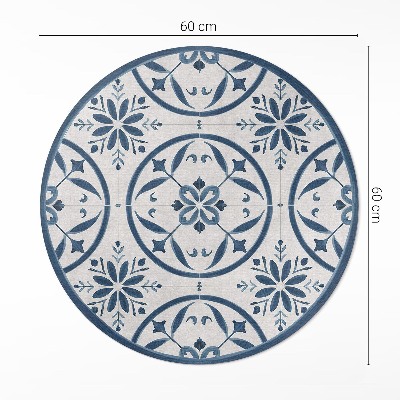Runder pvc teppich Feine Fliesen im portugiesischen Vintage-Stil