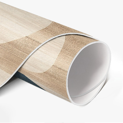 Runder teppich auf pvc Geometrische Formen im Retro-Stil