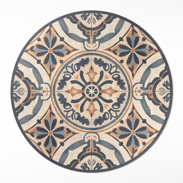 Runder teppich pvc Antikes Mosaik mit Vintage-Pflanzenmotiv
