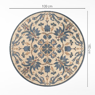 Runder teppich auf pvc Rokoko-Stil Mandala Vintage Ornament