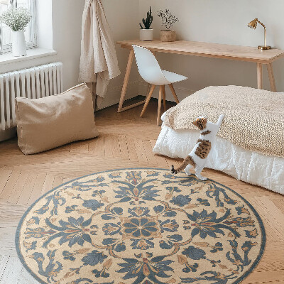 Runder teppich auf pvc Rokoko-Stil Mandala Vintage Ornament
