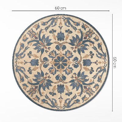 Runder teppich auf pvc Rokoko-Stil Mandala Vintage Ornament