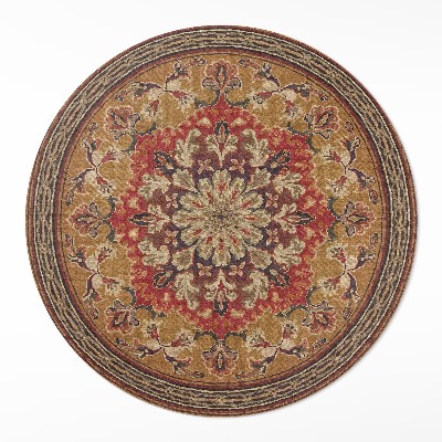 Runder pvc teppich Antike Blumenmuster