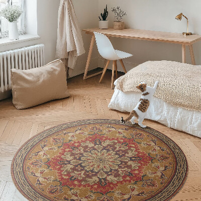 Runder pvc teppich Antike Blumenmuster