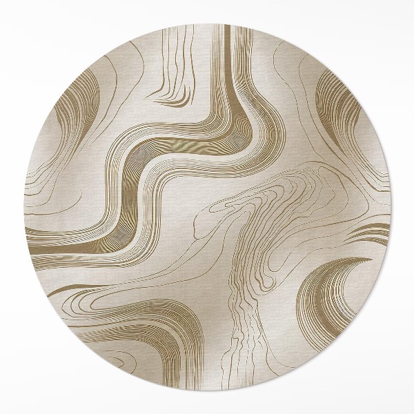 Runder teppich pvc Boho-Inspiration in erdigen Farben
