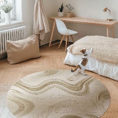 Runder teppich pvc Boho-Inspiration in erdigen Farben