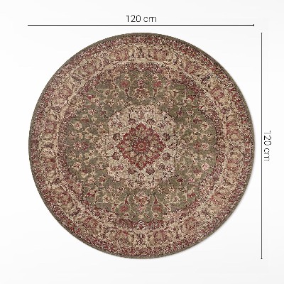 Runder vinyl teppich Erdige Symmetrie in persischen Mustern
