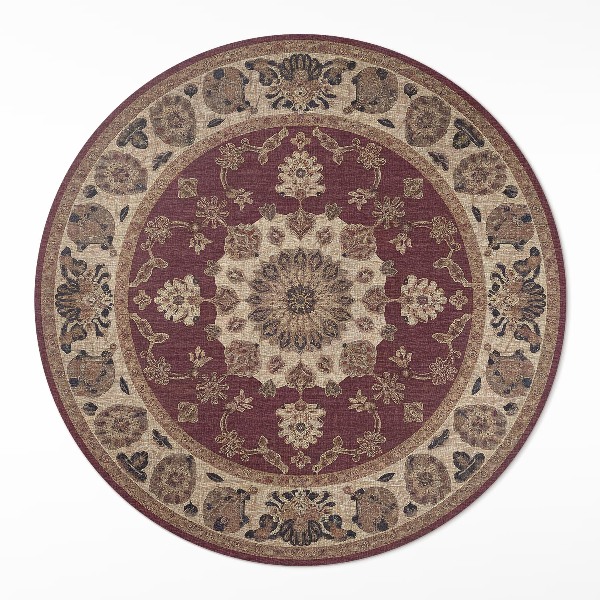 Runder teppich auf pvc Elegante persische Harmonie