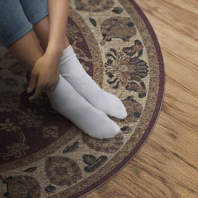 Runder teppich auf pvc Elegante persische Harmonie