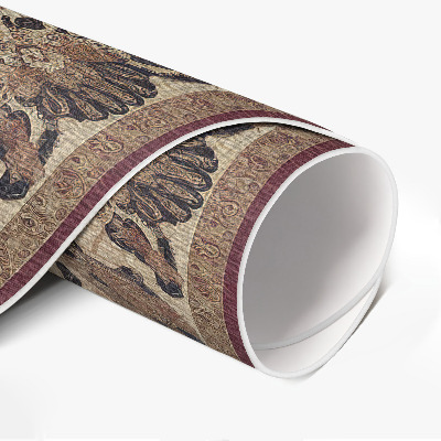 Runder teppich auf pvc Elegante persische Harmonie
