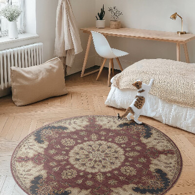 Runder vinyl teppich Elegante persische Symmetrie