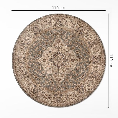 Runder vinyl teppich Persische Ornamente in subtilen Schattierungen