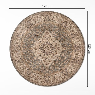 Runder vinyl teppich Persische Ornamente in subtilen Schattierungen