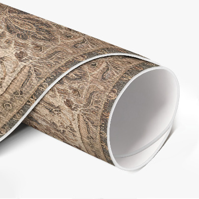 Runder vinyl teppich Persische Ornamente in subtilen Schattierungen