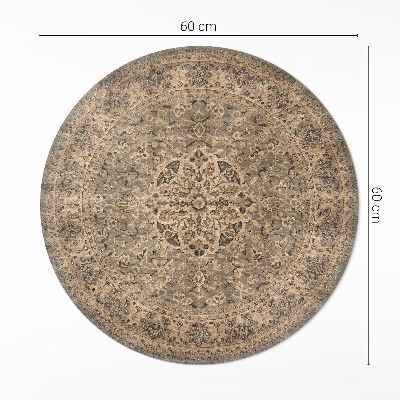 Runder vinyl teppich läufer Harmonie der Erdfarben