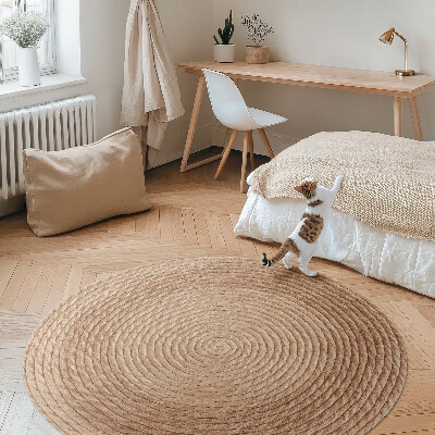 Runder teppich pvc Spaghetti-Linien im minimalistischen Stil