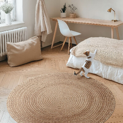 Runder teppich auf pvc Spaghetti-Geometrie