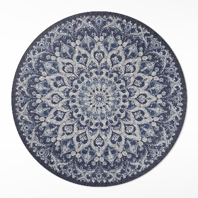 Runder vinyl teppich läufer Blauer persischer Traum