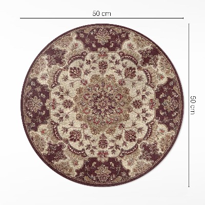 Runder vinyl teppich Blumenkomposition im Vintage-Stil