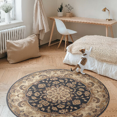 Runder vinyl teppich Persische florale Komposition