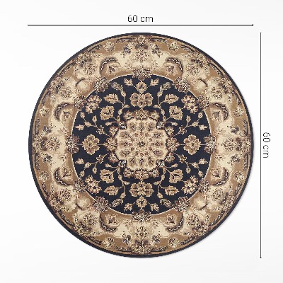 Runder vinyl teppich Persische florale Komposition