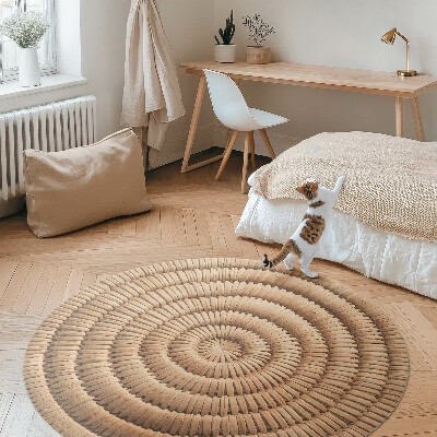 Runder pvc teppich Minimalistischer Boho-Strick