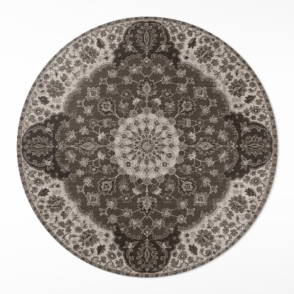 Runder teppich auf pvc Die Zartheit der persischen Ornamente