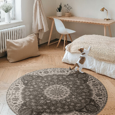 Runder teppich auf pvc Die Zartheit der persischen Ornamente