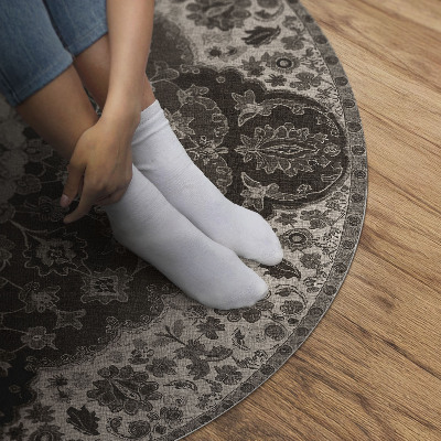 Runder teppich auf pvc Die Zartheit der persischen Ornamente