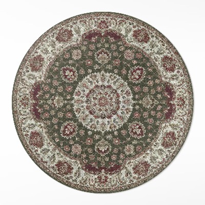 Runder vinyl teppich Persisches grünes Mandala