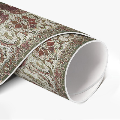 Runder vinyl teppich Persisches grünes Mandala
