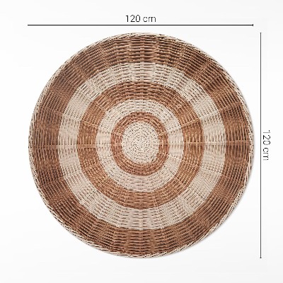 Runder vinyl teppich läufer Weidenkorb