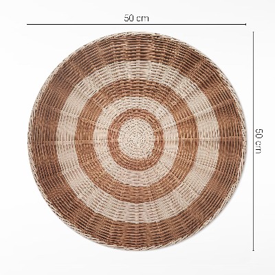 Runder vinyl teppich läufer Weidenkorb