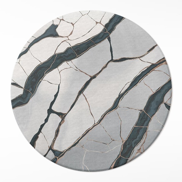 Runder vinyl teppich Grauer Stein in Perfektion