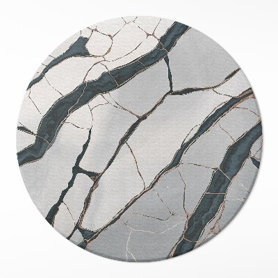 Runder vinyl teppich Grauer Stein in Perfektion