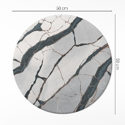 Runder vinyl teppich Grauer Stein in Perfektion