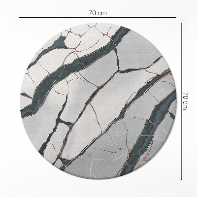 Runder vinyl teppich Grauer Stein in Perfektion
