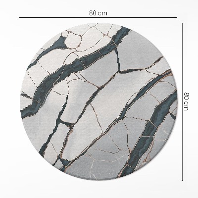 Runder vinyl teppich Grauer Stein in Perfektion