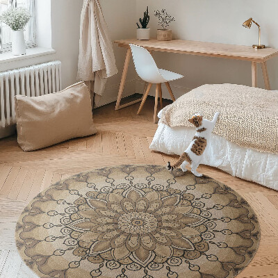 Runder teppich pvc Symmetrische Mandala-Muster