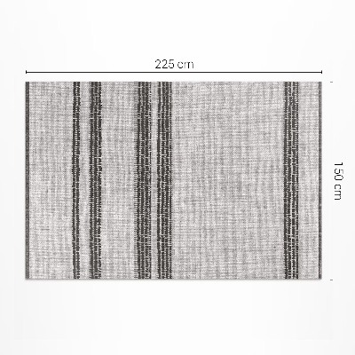 Teppich pvc Grau in boho Linien Nachahmung Stoff