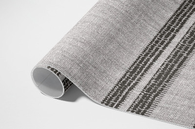 Teppich pvc Grau in boho Linien Nachahmung Stoff