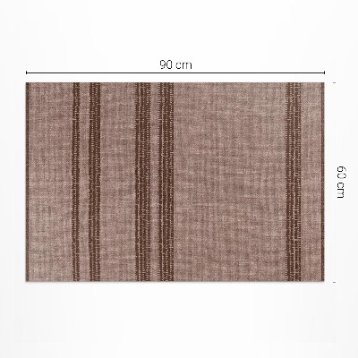Teppich auf pvc Braun in Boho-Linien-Imitat