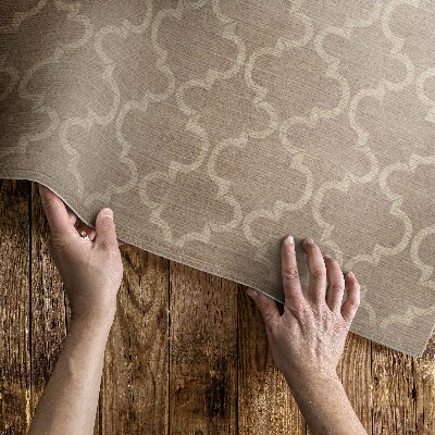 Teppich auf pvc Marokkanisches Muster elegantes Stoffimitat