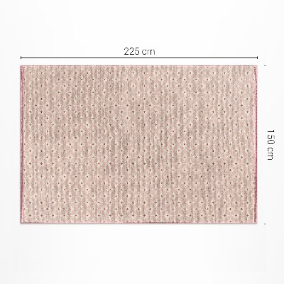 Teppich auf pvc Rosa orientalisches Muster Stoffimitat