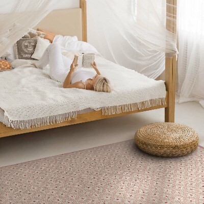 Teppich auf pvc Rosa orientalisches Muster Stoffimitat