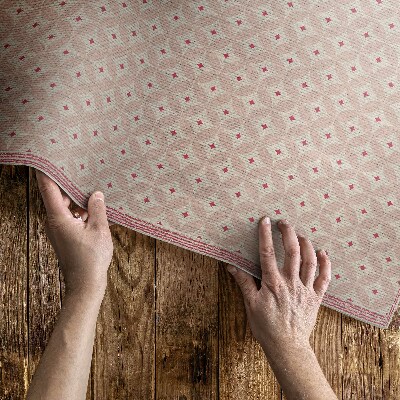 Teppich auf pvc Rosa orientalisches Muster Stoffimitat