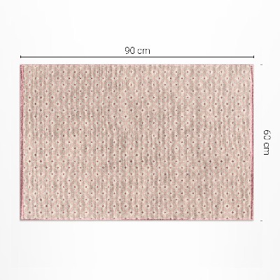 Teppich auf pvc Rosa orientalisches Muster Stoffimitat