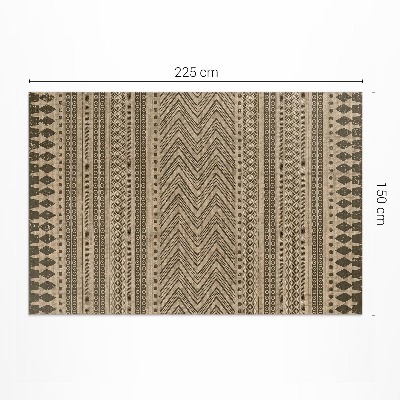 Vinyl teppich Zickzack und Linien Textilimitat